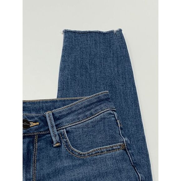 Sam Edelman Women's Jeans Skinny Ankle Ripped Raw Hem Blue Medium Wash Size 2/26 - Picture 4 of 11